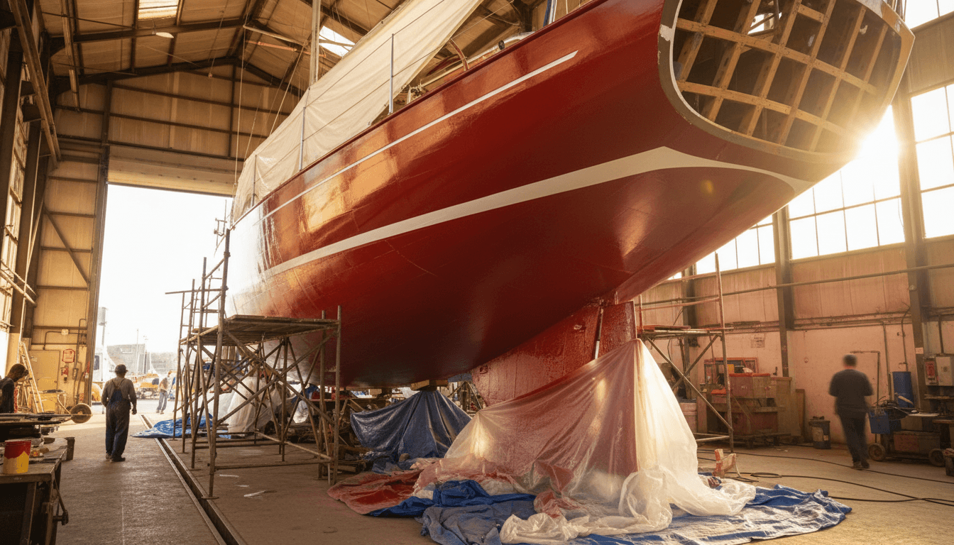 BladeRunner's iconic red and white paint scheme applied during restoration