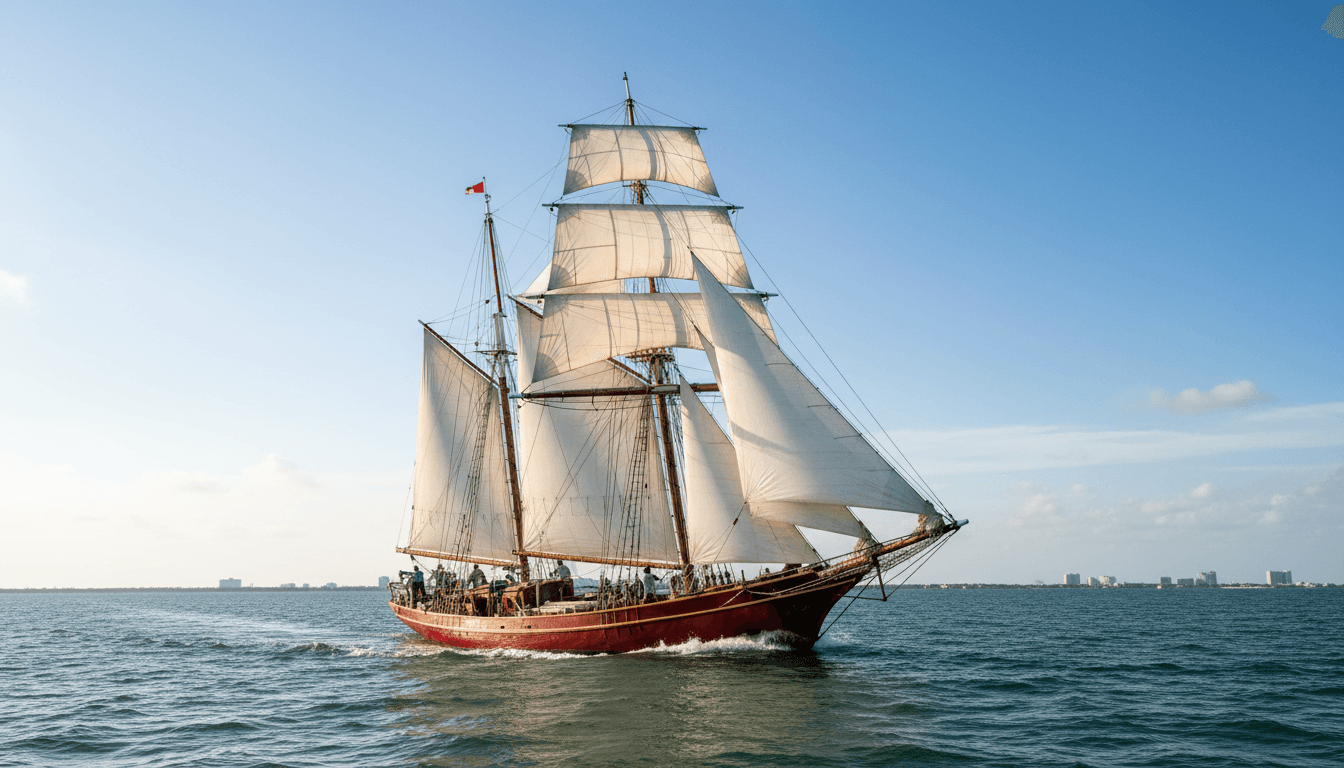 BladeRunner sailing underway with sails deployed during the Great Loop journey