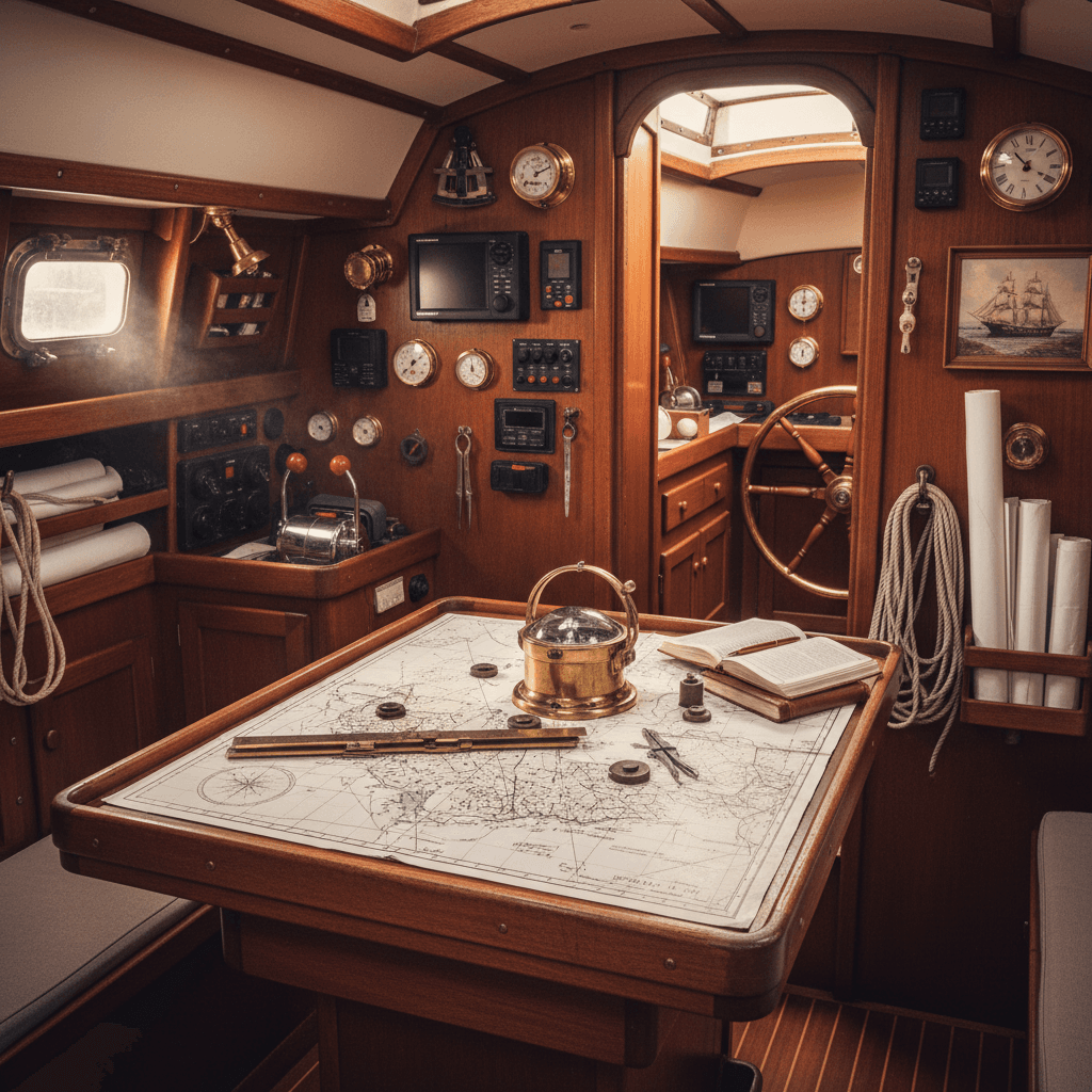 Navigation and voyage planning inside the cabin